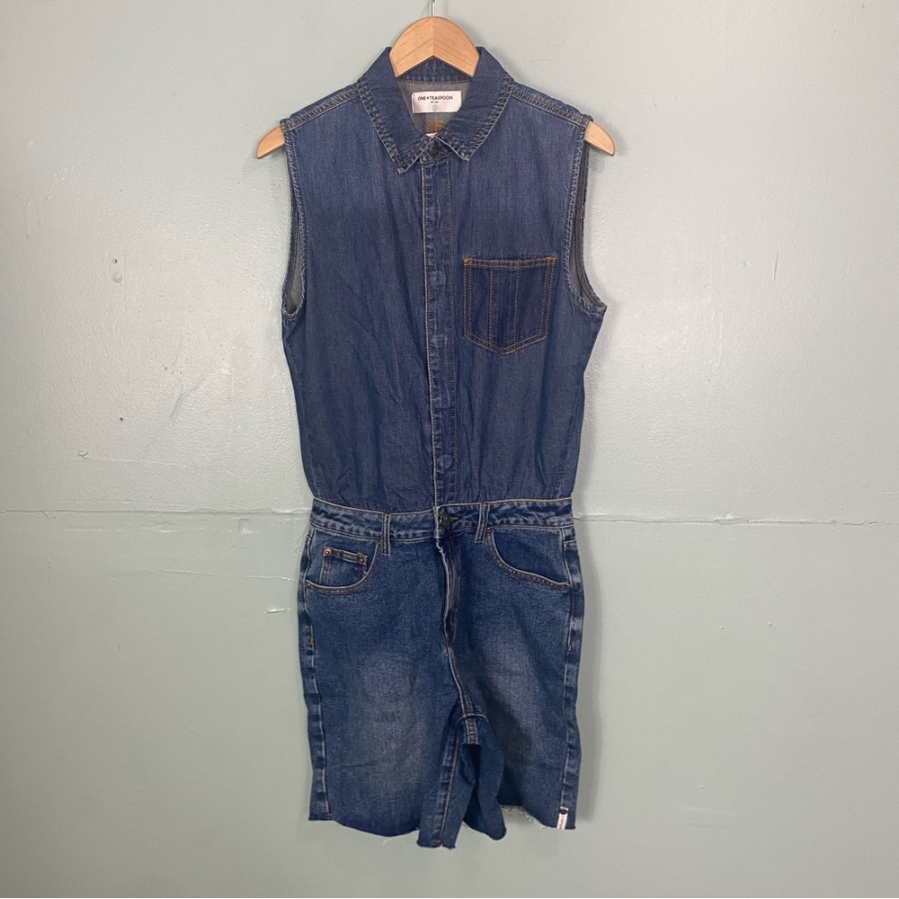 One Teaspoon Jackson Jumpsuit Blue Phoenix Denim Small